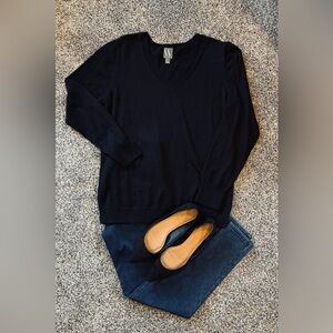 Black V-Neck Sweater